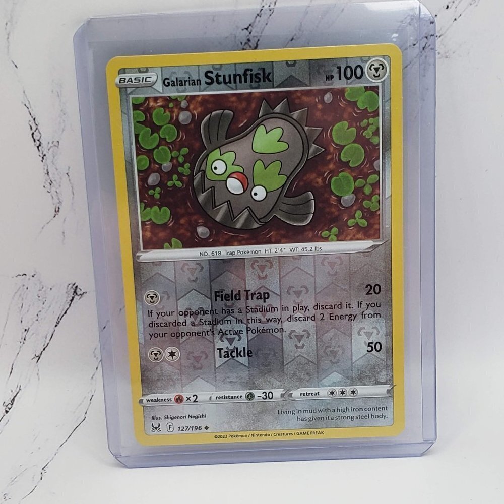 Galarian Stunfisk 127/196 Lost Origin Reverse Holo Pokemon TCG